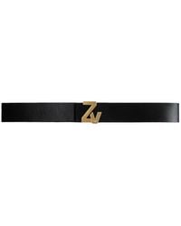 Zadig & Voltaire - Logo-Buckle Leather Belt - Lyst