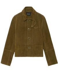 Zadig & Voltaire - Lessa Suede Leather Jacket - Lyst