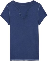 Zadig & Voltaire - Peace & Love Wings Henley T-shirt - Lyst