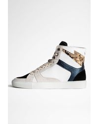 zadig and voltaire white high tops
