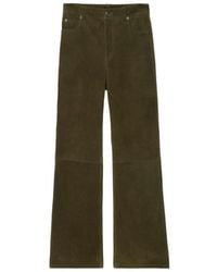 Zadig & Voltaire - Evy Suede Leather Trousers - Lyst