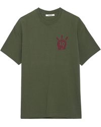 Zadig & Voltaire - T-shirt en coton à imprimé Teddy Skull XO - Lyst