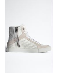 Zadig & Voltaire Zv1747 High Flash Keith Trainers - White