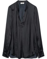 Zadig & Voltaire - Tink Satin Tunic Blouse - Lyst