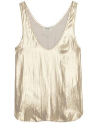 Zadig & Voltaire - Tarys Satin Top - Lyst
