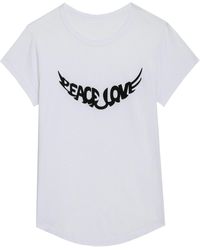 Zadig & Voltaire - T-shirt Woop Peace & Love Wings - Lyst