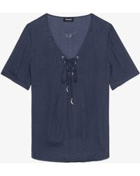 Zadig & Voltaire - Top Terzo Satin Encre - Lyst