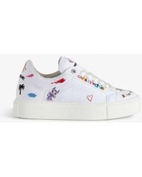 Zadig & Voltaire - Zv1747 La Flash Cotton Low-Top Trainers - Lyst
