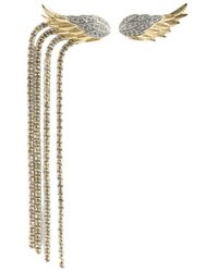 Zadig & Voltaire - Rock Feather Strass Earrings - Lyst