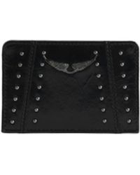 Zadig & Voltaire - Zv Pass Vintage Patent Studs Cardholder - Lyst