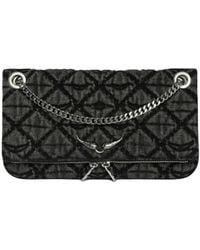Zadig & Voltaire - Rock Ii Monogram Clutch - Lyst