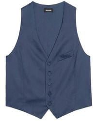 Zadig & Voltaire - Waistcoat Emaux Satin - Lyst