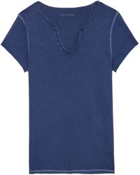 Zadig & Voltaire - Peace & Love Wings Henley T-shirt - Lyst