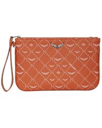Zadig & Voltaire - Z Pouch Monogram Clutch - Lyst