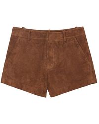 Zadig & Voltaire - Short Siddy 100% Suede Leather - Lyst