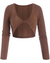 Zaful Synthetic Cable Knit Surplice 