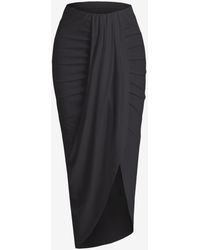 Zaful - Cheap maxi falda drapeada acanalada shop online - Lyst