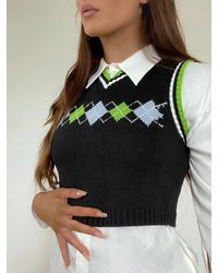 Argyle Sweater Vest for Women - Up to 80% off | Lyst