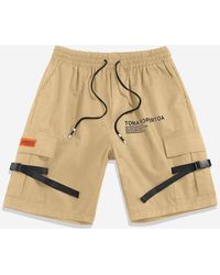 Orange Zaful Synthetic Drawstring Ombre Cargo Shorts Xs Light Blue in Light Orange for Men Mens Clothing Shorts Cargo shorts 
