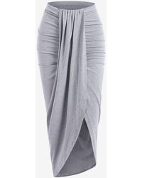 Zaful - Cheap maxi falda drapeada acanalada shop online - Lyst