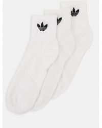 adidas Originals MID ANKLE 3 PACK - Socken - Weiß
