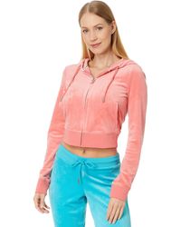 Juicy Couture - Solid Classic Juicy Hoodie With Crown Hotfix - Lyst