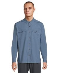 L.L. Bean - Riverton Ripstop Shirt Long Sleeve Traditional Fit Clothing, Chambray/Cotton/Spandex - Lyst