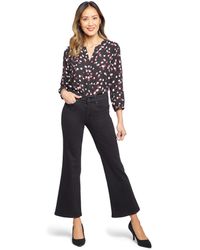 NYDJ - Waist Match Relaxed Flare In Black Rinse - Lyst