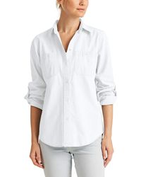 Lauren by Ralph Lauren - Roll-tab Sleeve Cotton Shirt - Lyst