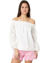 Lilly Pulitzer - Jamielynn Long Sleeve Off The Shoulder Top - Lyst