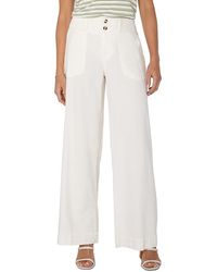 Liverpool Los Angeles - Utility Patch Pocket Wide Leg Pant 31In Inseam Clothing, Cotton/Elastane/Lyocell - Lyst