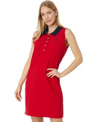 Tommy Hilfiger - Sleeveless Solid Polo Dress - Lyst