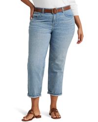 Lauren by Ralph Lauren - Plus-size Relaxed Tapered Ankle Jeans - Lyst