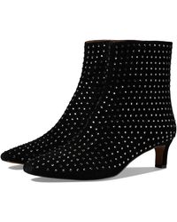 Madewell - The Dimes Kitten-heel Boot In Crystal-embellished Suede - Lyst