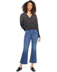 NYDJ Petite Waist Match Relaxed Flare In Rendezvous - Blue