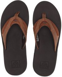 mens reef fanning flip flops sale