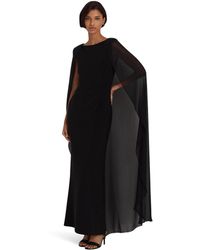 Lauren by Ralph Lauren - Georgette-cape Jersey Gown - Lyst