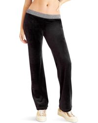 Juicy Couture - Pull-on Track Pants With Rib And Bling - Lyst