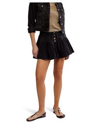 Free People - We The Free Roselle Denim Mini Skirt Skirt Sm 4-6) Cotton - Lyst