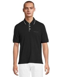 ARMANI EXCHANGE - Milano/New York Logo Polo Shirt Sweatshirt - Lyst