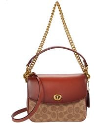 COACH - Cassie 19 Coated-canvas And Leather Cross-body Bag - Lyst
