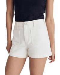 Madewell - The High-rise Sailor Short In Tile White - Lyst