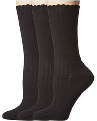 HUE Feather Lined Cozy Socks. 3 Pack