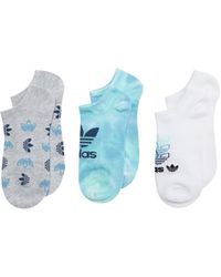 Download adidas Originals Color Wash No Show Socks 3 Pack in Pink - Lyst