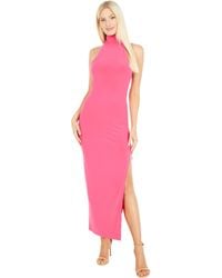 norma kamali halter turtle gown