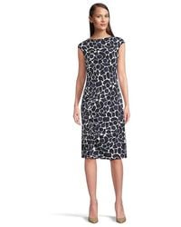 NIC+ZOE - Geo Pebble Side Ruche Dress Dress Sm (Us 4-6) Polyester/Spandex - Lyst