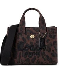 COACH - Cargo Tote 26 With Leopard Print Tote Handbags, Cotton/Textile - Lyst