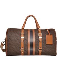 bedford travel large logo stripe dome tote bag