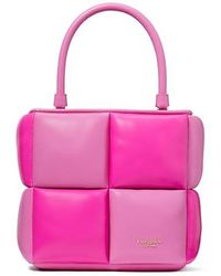 Kate Spade - Boxxy Colorblocked Smooth Leather Tote (Vivid Snapdragon) Tote Handbags - Lyst