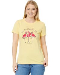 Life Is Good. - Girls Night Out Flamingo Short Sleeve Crusher Tee - Lyst